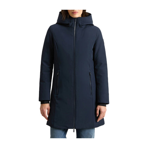 Woolrich Parka Parka Donna lungo Firth liscio Blu - Francavilla Moda